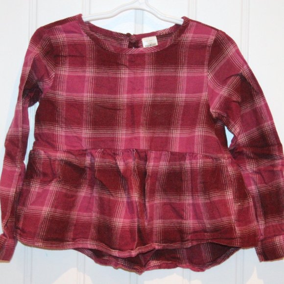 3/$20 🏷 Oshkosh Pink Plaid Tunic Size 4T - Picture 2 of 2